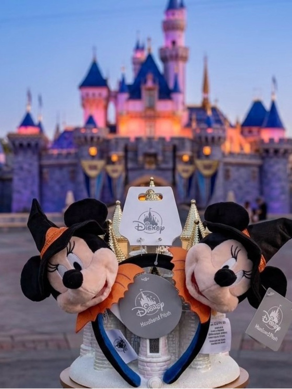 🏰🎃Disney Parks Minnie Mouse Witch Headband Plushies